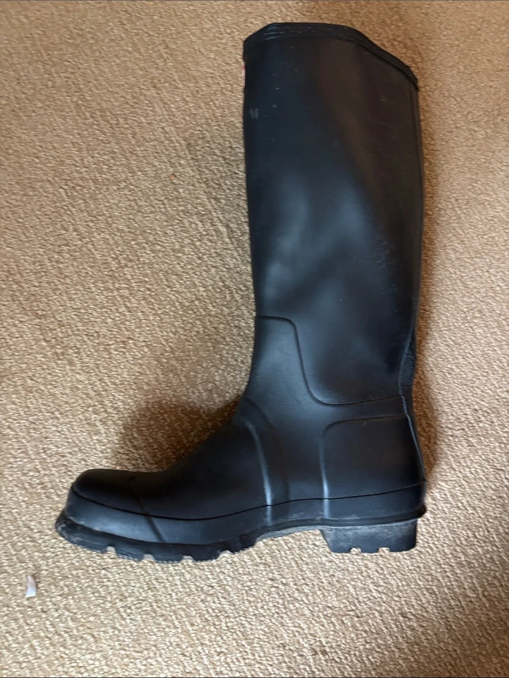 Hunter Matte Men’s Black Tall Rubber Boots with Side Buckle